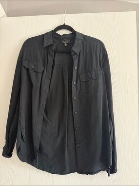 Lucky Brand Black Button-Down Shirt